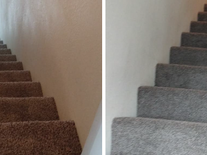 Before & After Carpeted Staircase 